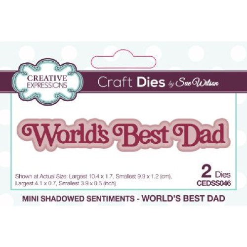 world's best dad- mini shadowed sentiments Collection